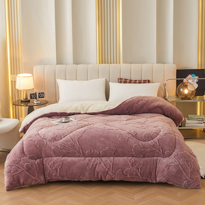 Phong Cách Mới Jacquard Giường Thoải Mái Bộ Đồ Giường Sang Trọng Flannel Quilt Set - Product Image 2