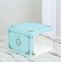 Faveurs de mariage, boîte à gâteau transparente, boîte en plastique personnalisée, boîte à gâteau transparente de cadeau de mariage à emballage haut