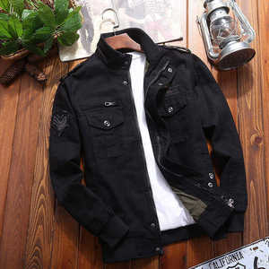 春秋时尚男士夹克休闲加肥加大码长袖轰炸机男士夹克 - Product Image 3