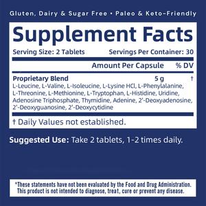 Tabletas de Aminoácidos Premium, Suplemento para Mejorar la Fuerza Muscular, 60 Tabletas para Mujeres y Hombres - Product Image 2