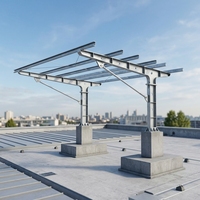 Kits de panneaux solaires avec structure de montage au sol en acier galvanisé, support de fixation pour station d'énergie photovoltaïque
