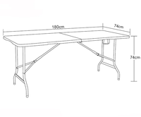 Tables pliantes modernes portables direct usine pour fêtes, entrées d'hôtels, villas – Rectangulaires, en plastique, réglables et pratiques