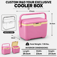 Glacière Thermique Pliable 10L/16L Légère avec Couvercle Anti-Fuite, Écologique et Isolée, Conception Portable pour le Camping et l'Utilisation en Extérieur