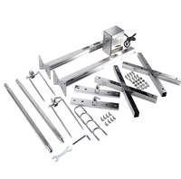 Kit moteur en acier inoxydable pour rôtissoire à grande rôtissoire à charbon de bois BBQ Porc Poulet 15W 45W