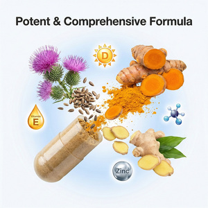 Formule Naturelle, Chardon-Marie, Curcuma, <span class=keywords><strong>Vitamine</strong></span> <span class=keywords><strong>D</strong></span>, Complément Double <span class=keywords><strong>D</strong></span>étoxifiant pour le Foie, avec Choline et <span class=keywords><strong>Vitamine</strong></span> E, Extrait <span class=keywords><strong>d</strong></span>'Eucalyptus - Product Image 2