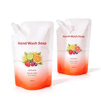 Pochette à bec verseur personnalisée pour emballage de savon liquide pour les mains, pochette verticale anti-fuite avec buse