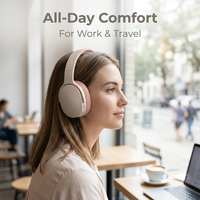 Casque sans fil P2961, confortable et élégant, avec coussinets en mousse à mémoire de forme, casque Bluetooth avec micro pour la musique et les appels