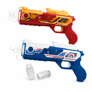 Pistolet à bulles automatique de dessin animé, lanceur de bulles électrique avec lumière LED, jouet pour enfants, jouet d'été en plein air - Product Image 4