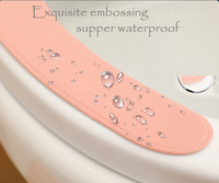 Tapis de toilette chauffant d'hiver, type de pâte lavable et imperméable, coussin de siège de toilette, couverture de toilette douce à température constante