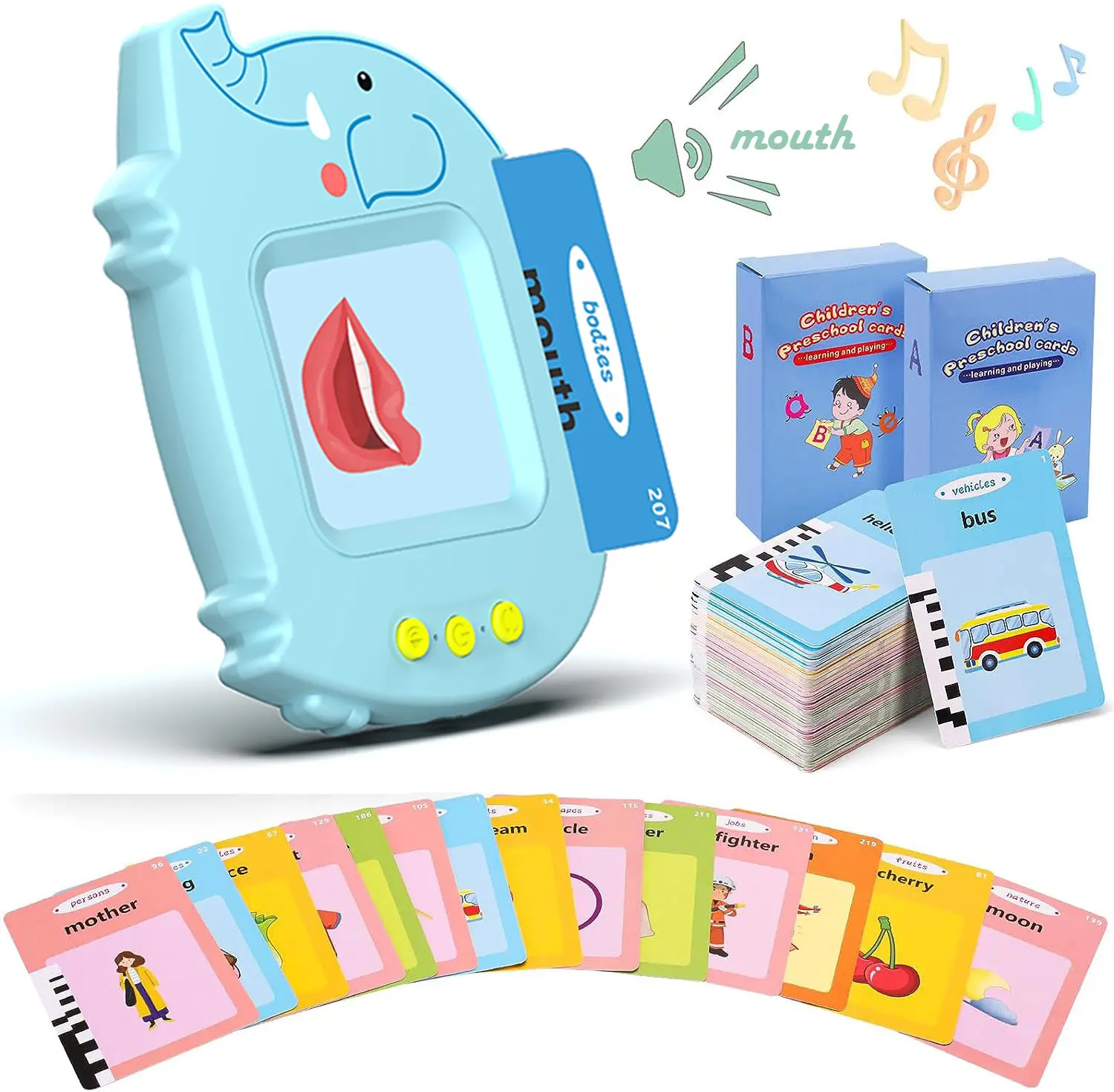 Múltiplos Estilos Educacional Toy Learning Machine Bilingual Enlightenment Sound Children's Song Know Word Card Machine