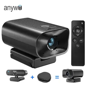 Anywii-cámara web 3 en 1 con mando a distancia, webcam con altavoz 1080p hd