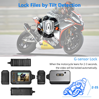 Caméra de moto étanche à double objectif 1080P Meilleur enregistreur vidéo GPS WIFI Dash Cam avec tension 12V