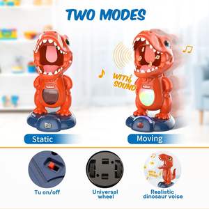 EVA Soft Bullet Gun mobile dinosauro giocattolo da tiro con 2 pompa ad aria pistola per bambini giochi per feste giocattoli con Record di punteggio LED & Sound - Product Image 2