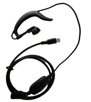 Auriculares Mono Tipo C de un Solo Lado con Forma de G, Audífonos con Conector Tipo C para PC, Smartphones, Reproductores MP3 y MP4