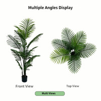 Plante artificielle de palmier Areca 150 cm, 10 frondes, en pot, faux arbre pour la décoration de la maison, du bureau, du salon, des mariages et des fêtes