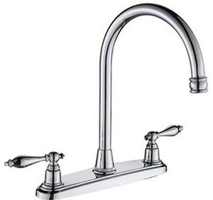 Robinet mélangeur double poignée pour salle de bain en laiton, finition chromée, origine Chine - Product Image 2