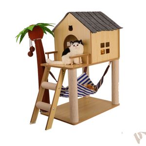 <strong>Large</strong> <strong>Cat's</strong> <strong>Tree</strong> Kitty Tower Condo <strong>Cats</strong> Play Scratch Hide <strong>Climb</strong> <strong>Cat</strong> Tower for Indoor - Product Image 5