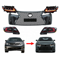 Kit carrosserie extérieur complet modifié pour Toyota Corolla 2011-2013, mise à niveau au style Lexus, pare-chocs avant, phares, feux arrière, calandre