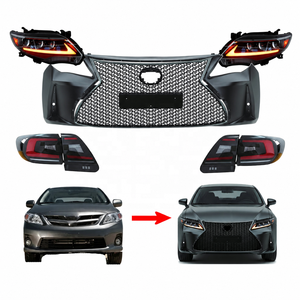 Kit carrosserie extérieur complet modifié pour <span class=keywords><strong>Toyota</strong></span> <span class=keywords><strong>Corolla</strong></span> 2011-2013, mise <span class=keywords><strong>à</strong></span> niveau au style Lexus, pare-chocs avant, phares, feux arrière, calandre - Product Image 1