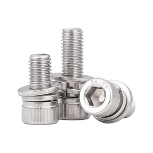 <span class=keywords><strong>Vis</strong></span> à tête hexagonale en acier inoxydable 304 316 DIN912, fixation combinée 3-en-1 avec rondelle plate et rondelle à ressort M2-M16 - Product Image 2