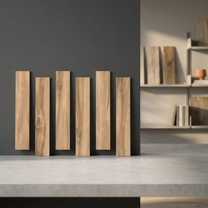 Bamboo Wood Look Porcelain Plank Tiles 8x48 Inch Matte Finish For Premium Interior Flooring - Product Image 1