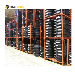 Entrepôt de stockage durable en acier personnalisé direct d'usine empilant le support de pneu de camion en métal enduit de poudre