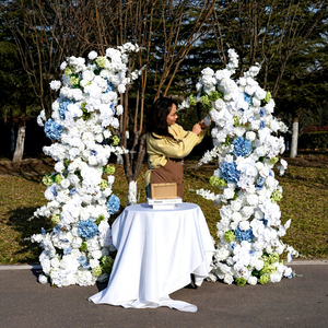 Fiore di nozze <span class=keywords><strong>arco</strong></span> decorazione a <span class=keywords><strong>basso</strong></span> prezzo all'ingrosso rosa e ortensia fiore <span class=keywords><strong>arco</strong></span> blu e bianco per la decorazione <span class=keywords><strong>arco</strong></span> di nozze - Product Image 1