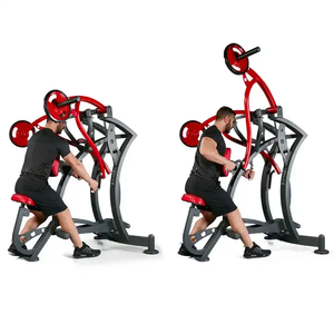 เครื่องบริหารกล้ามเนื้อหลังส่วนบนแบบปรับได้ สำหรับใช้งานเชิงพาณิชย์ในโรงยิม  ผลิตจากเหล็กคุณภาพสูง พร้อมที่นั่งและระบบดึงกลับเพื่อความปลอดภัย - Product Image 3