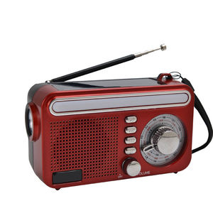 Hand-Crank Solar-Powered AM/FM/SW Emergency Radio with <b>Flashlight</b> & USB/TF MP3 Player - Product Image 4