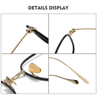 Monturas de Gafas GWS199, Gafas de Titanio con Montura Redonda para Hombre y Mujer, Gafas Ópticas de Titanio
