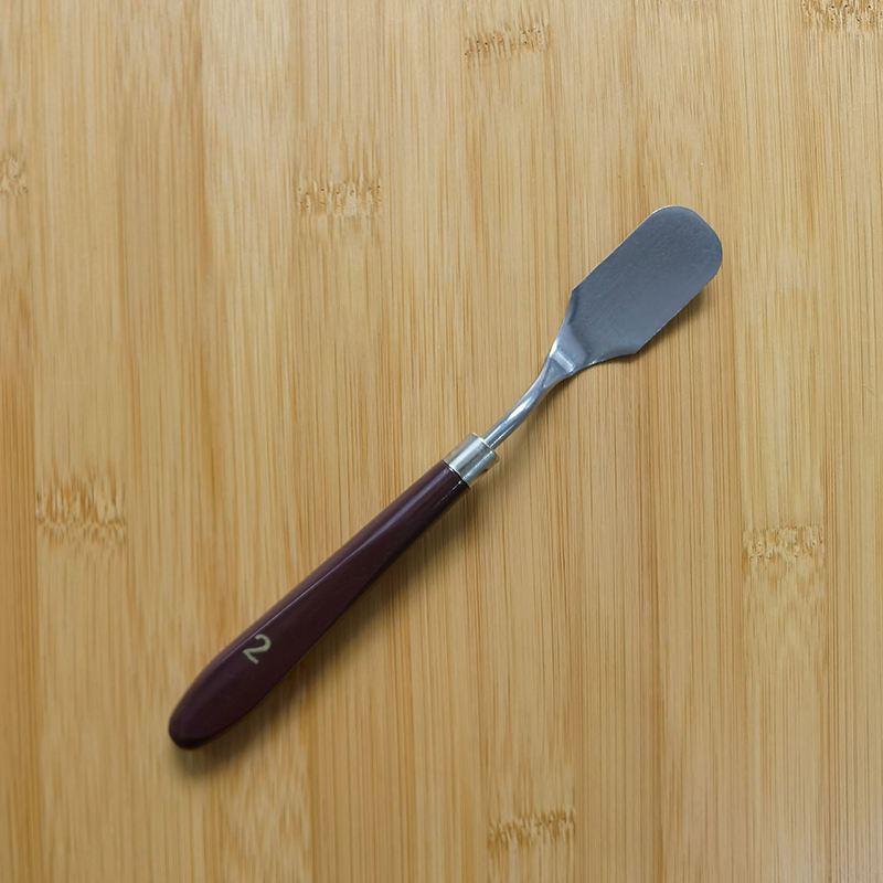 No. 2 dark red diamond plastic handle scraper