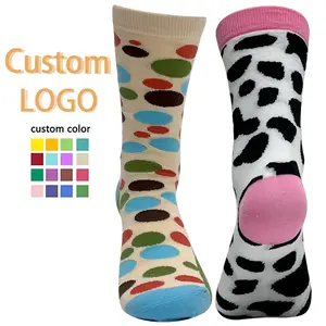 Calcetines personalizados logotipo Bamboo Happy Fancy Fashion Slouch calcetines de lana y calcetería