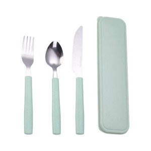 Squisito Set di Posate Portatile in Acciaio Inossidabile, Stile Occidentale Moderno, Tre Cucchiai, Forchette e Coltelli, Durevole per Campeggio all'Aperto - Product Image 5