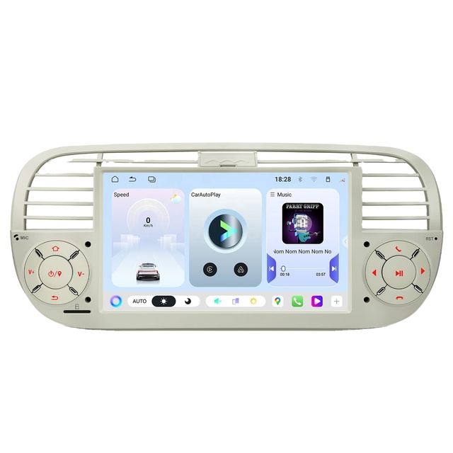 7 Inch 4+64GB Android 15 Car Multimedia Player for Fiat 500 2007-2015 AI NPU QLED Screen DQ7603 DSP Coaxial Output Wi-Fi 6 4G