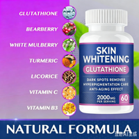 Comprimés de glutathion blanchissants pour la peau 2000 mg par dose Éliminateur de taches brunes Soin de l'hyperpigmentation Anti-âge