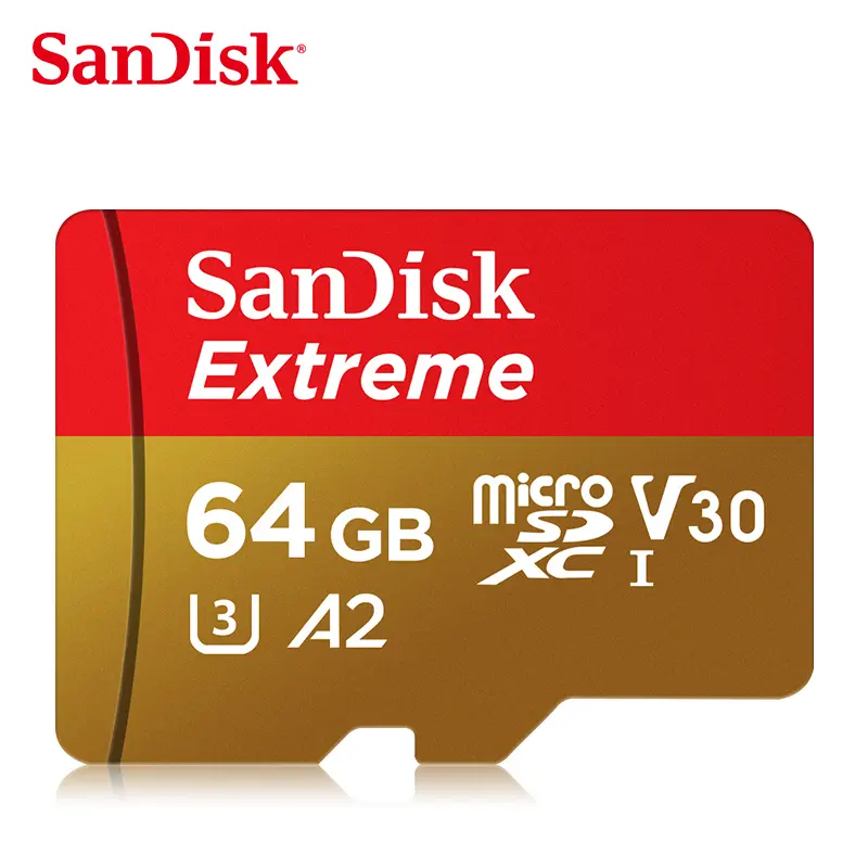 SanDisk A2 aşırı SD <span class=keywords><strong>kart</strong></span> 64GB U3 32GB V30 100 MB/S SDXC Class10 flash TF hafıza <span class=keywords><strong>kart</strong></span>ı desteği 4K HD