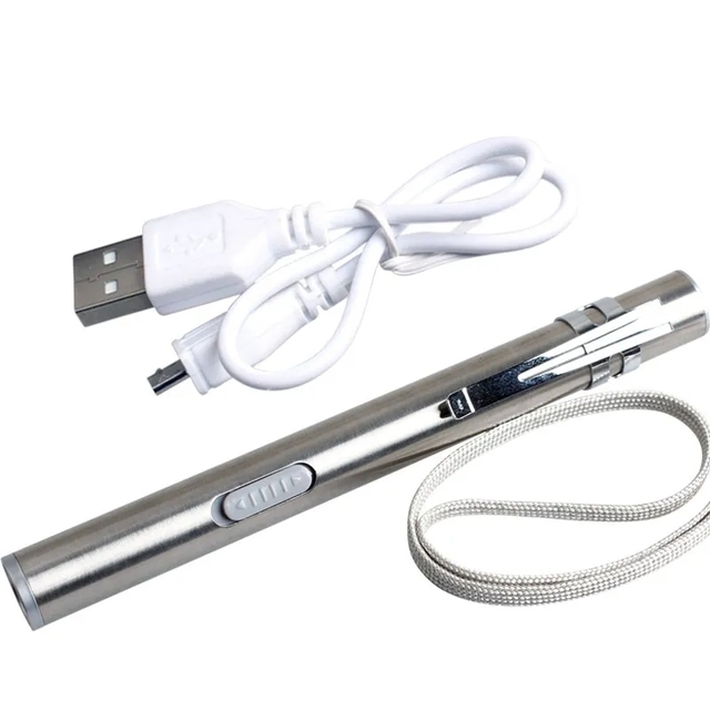 Medical Hand Doctor Professional   Mini USB Torch Pen Light Rechargeable Led Nursing Flashlight