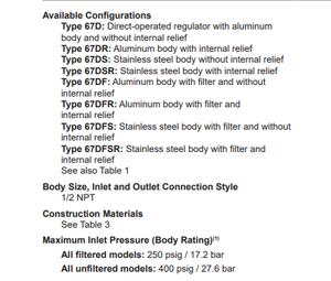 Régulateur de pression de valve EMERSON Fishers 67D Series 100% original - Product Image 4