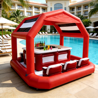 Plateforme de bar de piscine gonflable portable, écologique, en PVC imperméable, taille personnalisable, pour enfants, adultes, fêtes et événements