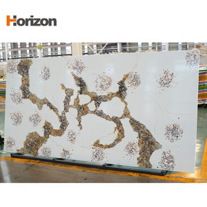 Plans de travail de <span class=keywords><strong>cuisine</strong></span> modernes en quartz blanc cristal avec des paillettes noires, épaisseur 20 mm/30 mm, durables et faciles d'<span class=keywords><strong>entretien</strong></span> - Product Image 6