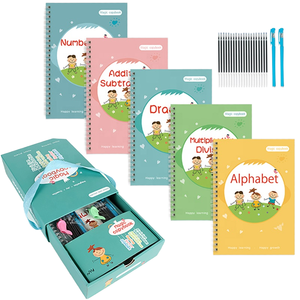 Cuaderno personalizado de estilo mágico hundido para niños, libro de trabajo impreso de práctica escolar con tapa de papel - Product Image 1