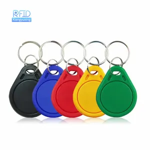 Verschiedene Farben Benutzer definiert 125kHz/13,56 MHz NFC-Schlüsselbund-Schlüssel anhänger für die Tür zugangs kontrolle