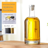 Bouteilles en verre de luxe en gros avec bouchons en caoutchouc 150ml/250ml pour emballage de vodka, diffuseur de parfum, marquage à chaud