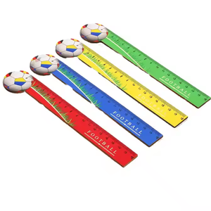 Football-motif Kawaii papeterie règle en bois 18cm personnalisé diverses couleurs et motifs comme étude présente pour les enfants - Product Image 2