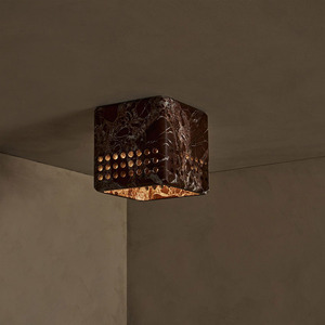 Plafonnier carré en marbre naturel, LED, commande par interrupteur filaire, pour villa, hôtel, couloir, entrée - Product Image 2