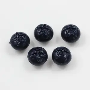 Kawaii Flatback DIY 树脂微型食品蓝莓凸圆形平背剪贴簿点缀装饰工艺品制作