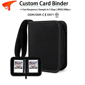 Carpeta Personalizada para Tarjetas Coleccionables, Mini Carpeta Negra de 1 Bolsillo con Fundas Extraíbles para 80 Tarjetas - Product Image 1