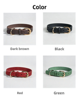 Collier pour chien en cuir véritable fait main, en cuir de vachette pleine fleur, cousu, pour petits et moyens chiens, vente en gros, directement de l'usine