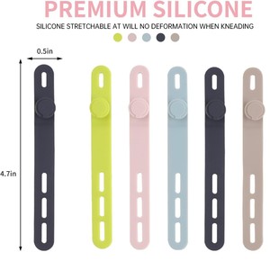 Sangles de cordon <span class=keywords><strong>réutilisables</strong></span> Organisateur de câble élastique polyvalent pour la fixation du chargeur de téléphone Bandes de caoutchouc Fournitures de bureau - Product Image 2