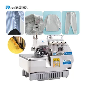 Roaew GC-757N-DD – Machine à coudre industrielle, haute qualité, entraînement direct, point de couverture à 5 fils, léger, tissu moyen, Overlock